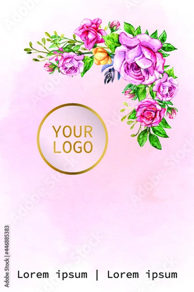 Obraz Beautiful watercolour cover greeting card