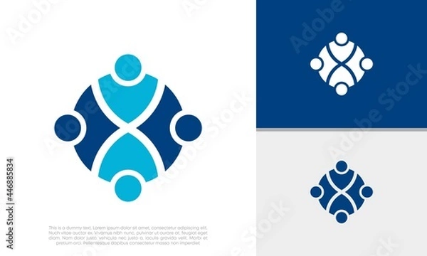 Fototapeta Human Resources Consulting Company, Global Community Logo	