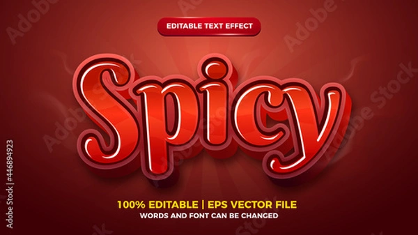 Obraz Spicy editable text effect style template