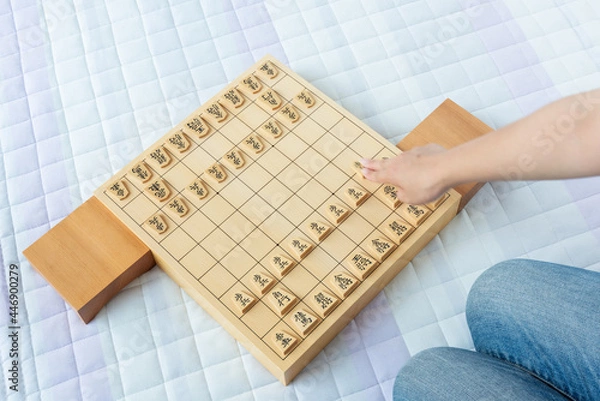 Obraz 将棋を指す女性の手、初手２六歩