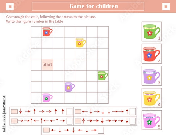 Obraz  A game for children. Development of spatial 