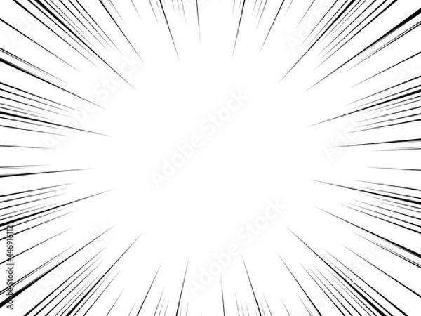 Obraz シンプルな集中線