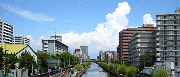 Fototapeta 青空　川