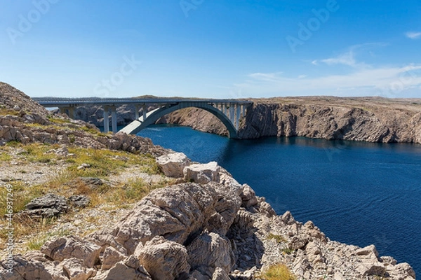 Obraz Pag bridge in old city of Croatia
