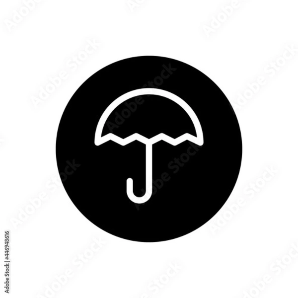 Fototapeta Umbrella icon vector glyph rounded style