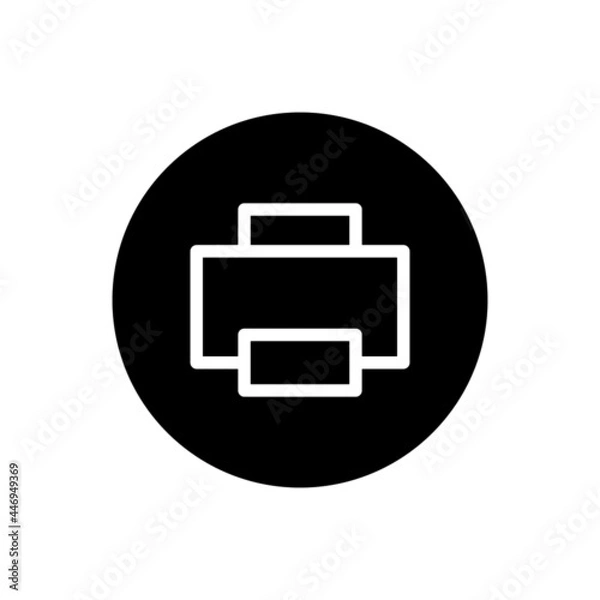 Fototapeta Printer icon vector glyph rounded style
