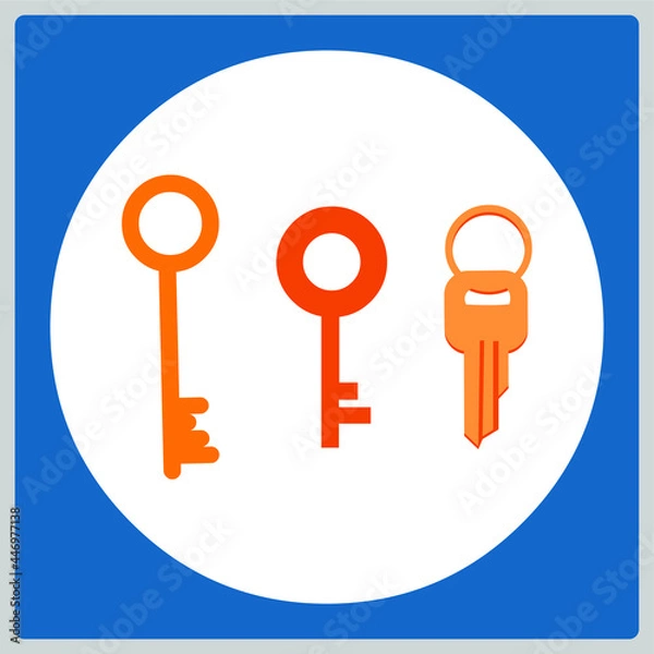 Obraz Vector illustration for Keys EPS10.