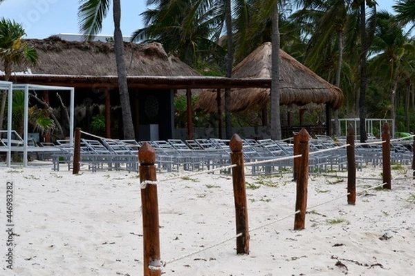 Obraz beach hut on the beach