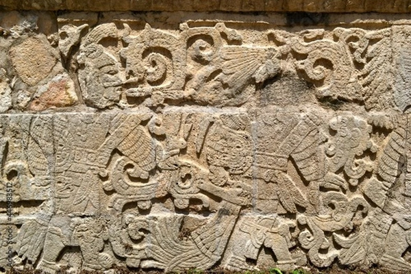 Obraz stone carving on the wall