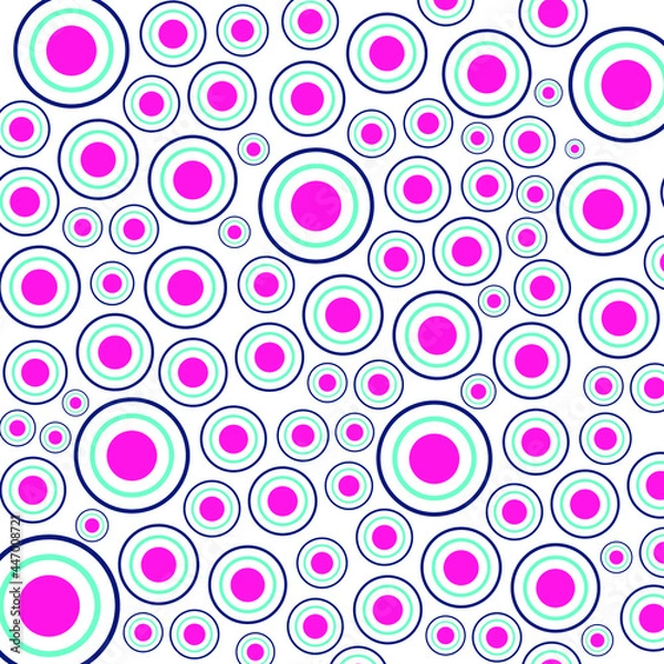 Fototapeta Modern Colorful Circle Seamless Pattern