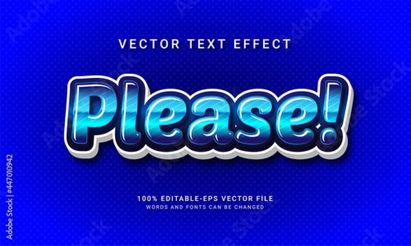 Obraz Please 3d editable text style effect