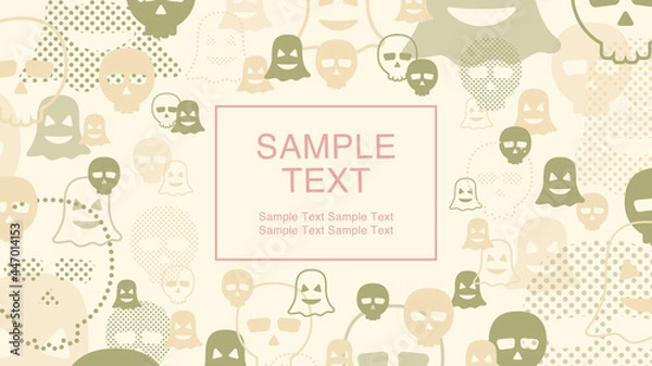 Obraz フラットデザインフレーム　ハロウィン	