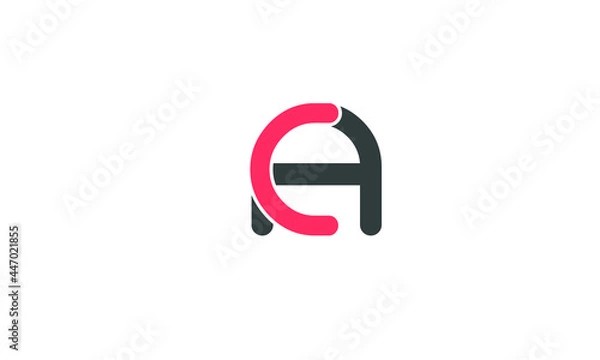 Fototapeta Alphabet letters Initials Monogram logo CA, AC, C and A