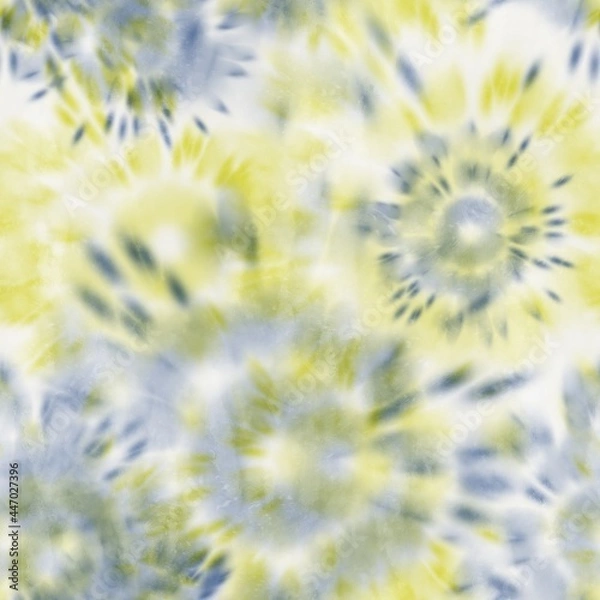 Fototapeta Pastel swirl tie dye seamless pattern. High quality illustration. Funky psychedelic hippie inspired backdrop or fashion print. Boho ink stain repeat pattern design. Paint, ink, or dye on white fabric