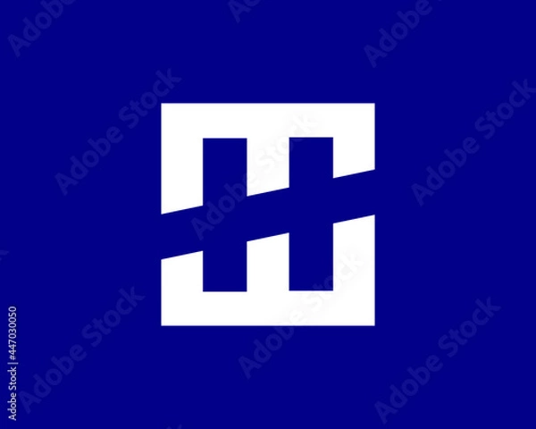 Obraz letters he and ee logo design vector template