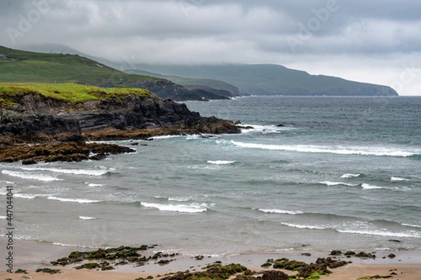 Fototapeta St Finians Bay and Moody Sky