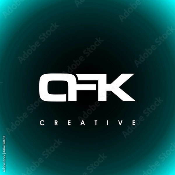Obraz OFK Letter Initial Logo Design Template Vector Illustration