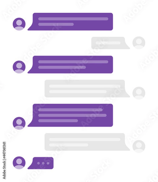 Fototapeta Chat message bubbles without text