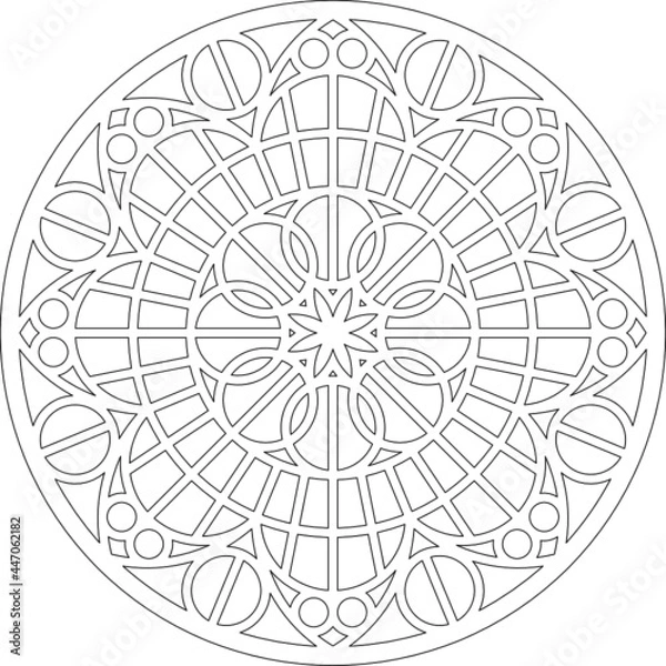 Fototapeta Rose Window, Fig. 25, round 1, round 1, framework