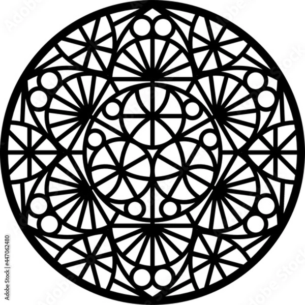 Obraz Rose Window, Fig. 25, round 2, triangular 2