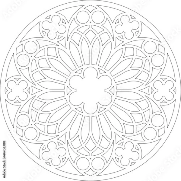 Obraz Rose Window, Fig. 25, hexagonal 1, round 1, framework