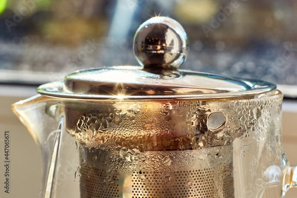 Obraz misted teapot close-up
