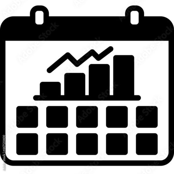 Fototapeta calendar solid line icon