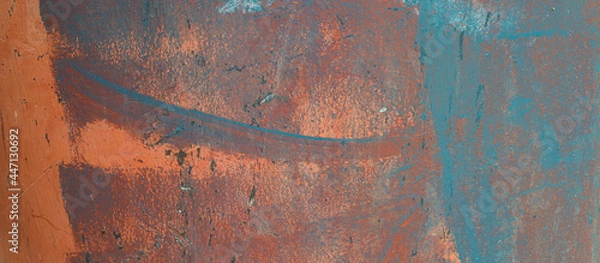 Fototapeta Stained and rusty metal surface.