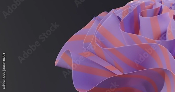 Fototapeta Swirly Fabric 3d rendrered wallpaper in 4K