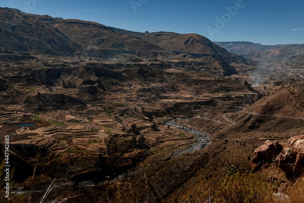 Obraz A river streaming through a valley in Peru