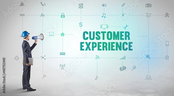 Fototapeta Engineer working on a new social media