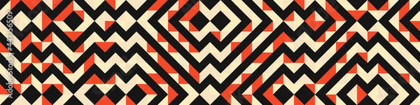 Obraz Abstract Geometric Pattern generative computational art illustration