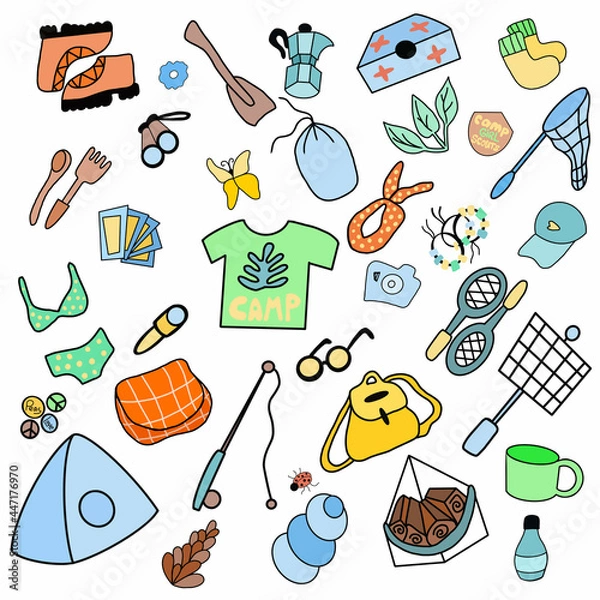 Obraz Items related to camping and travel