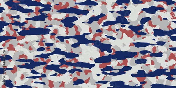 Obraz Camouflage Pattern with Blue Color 