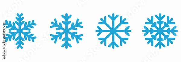Fototapeta snowflake icon set vector sign symbol