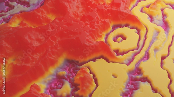 Obraz 3d render abstract wallpaper with rusty gel substance.