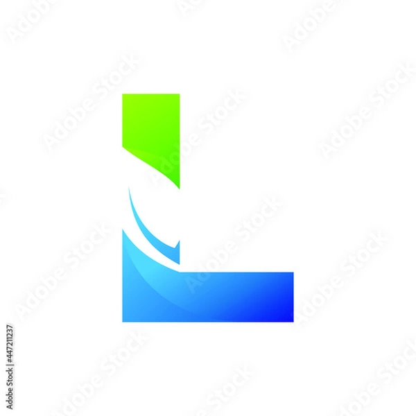Fototapeta Letter Leaf Logo design