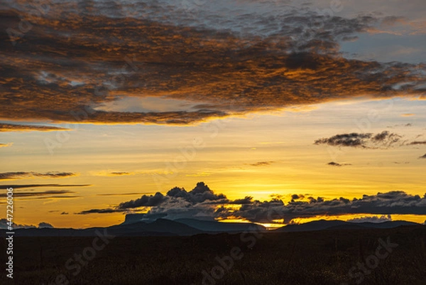 Obraz sunset in the mountains