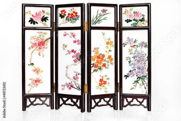 Fototapeta Oriental Folding Screen with reflection