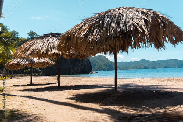Obraz beach with umbrella
