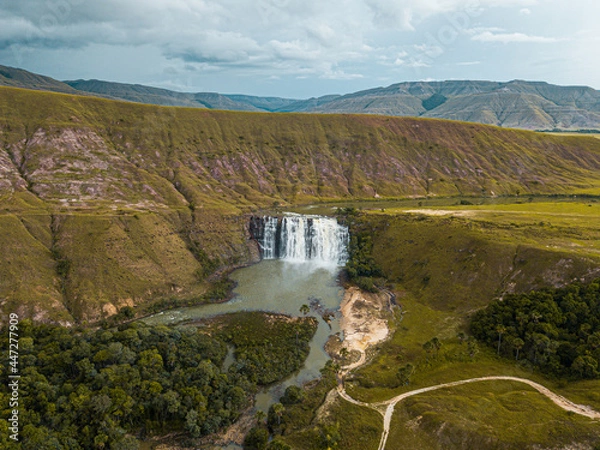 Obraz dam on the river in mountains