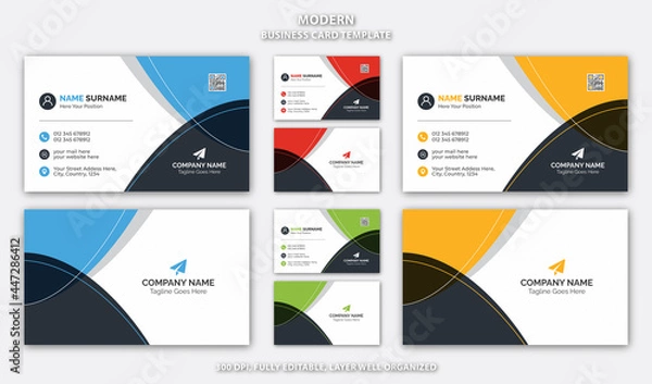 Fototapeta Creative and Professional Business Card Template Layout, Modern Stylish Visiting Card