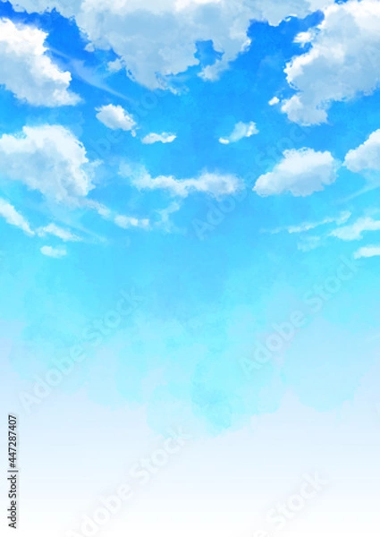 Fototapeta 奥行き感のある青空と雲