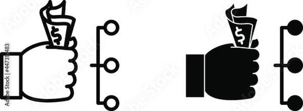 Fototapeta cost structure icon, vector