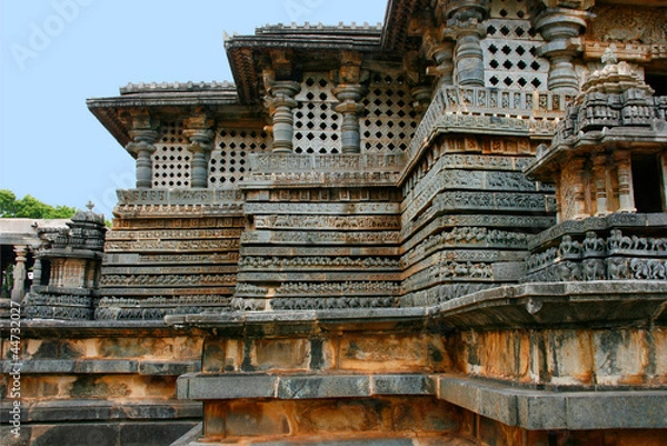 Fototapeta Hoysaleshwara-Temple in Halebid, Indien