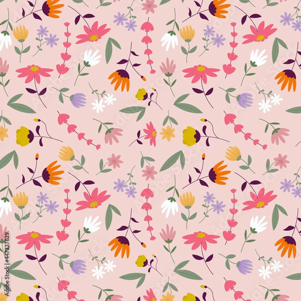 Obraz Abstract organic floral pattern background. Vector.