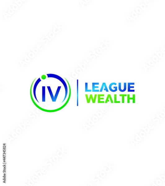 Obraz IV league wealth modern creative vector logo template