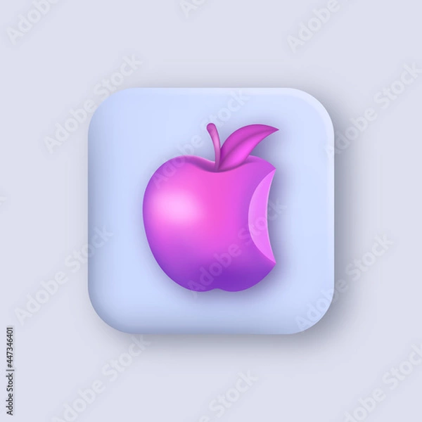 Obraz Bitten apple icon