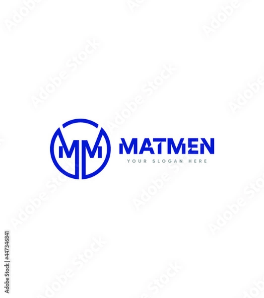 Obraz MM initials, MatMen creative modern vector logo template