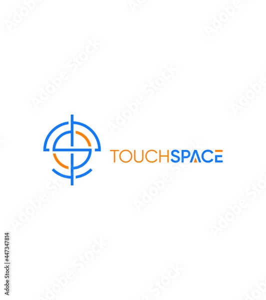 Obraz Touch Space creative modern vector logo template